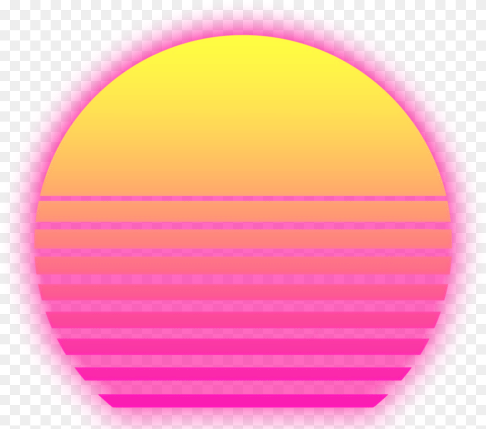 Ftestickers Sun Tumblr Vaporwave Aesthetic Colorful Aesthetic Sun, Purple, Sphere, Oval, Plate Free Transparent Png