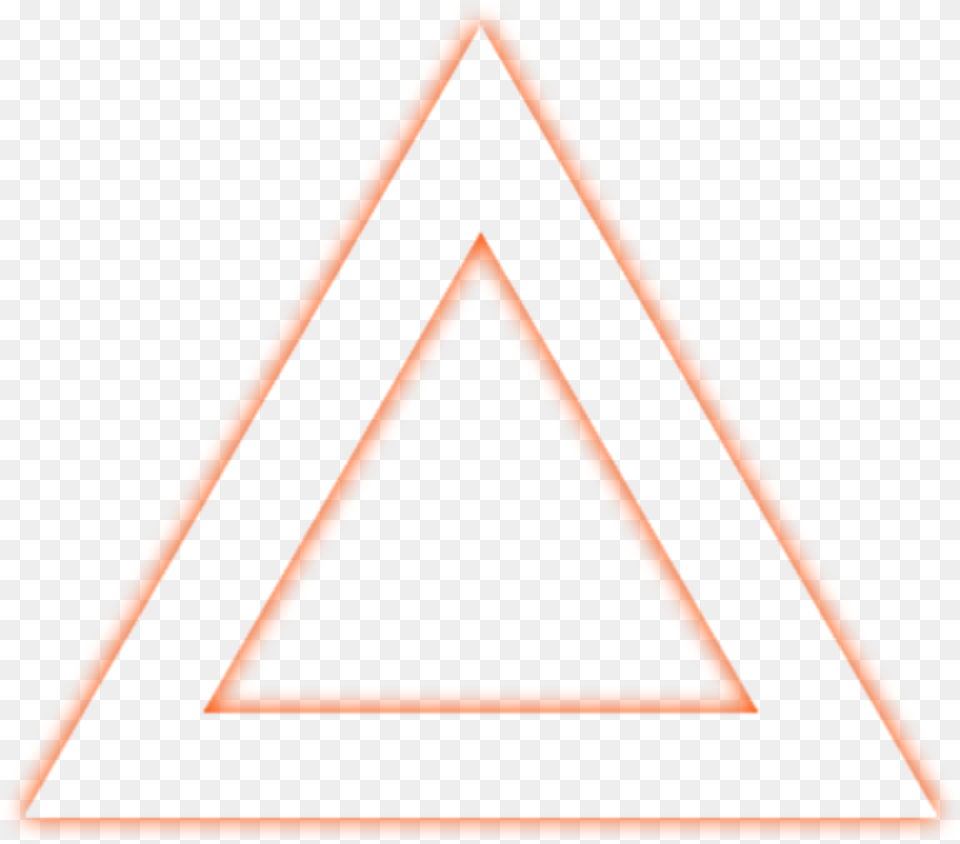 Ftestickers Triangle Glow Neon Neon Triangle Orange, Symbol Png Image