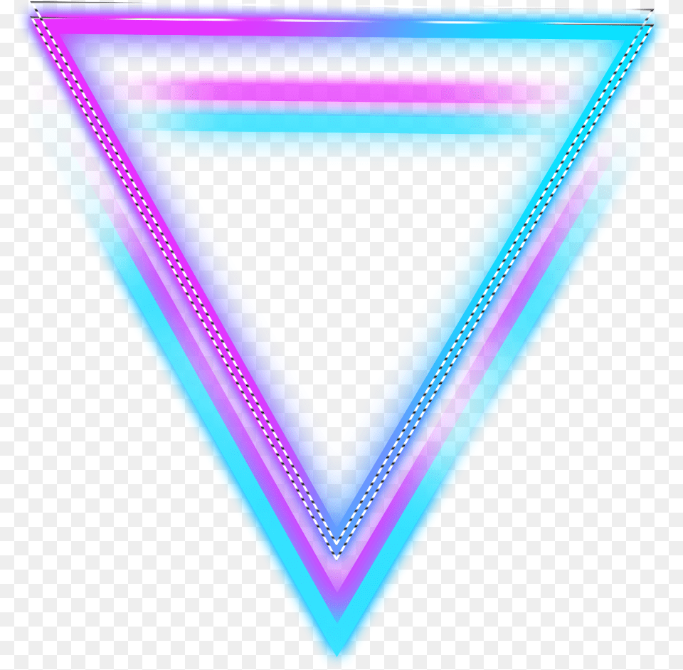 Ftestickers Triangles Abstract Neon Luminous Colorful Picsart Triangle Hd, Light Free Transparent Png