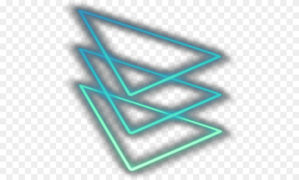 Ftestickers Triangles Neon Luminous Glowing Teal Triangle, Light, Electronics, Mobile Phone, Phone Free Png