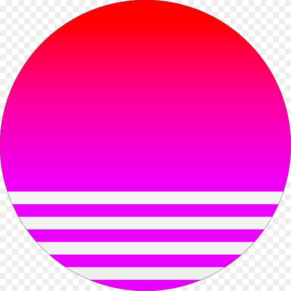 Ftestickers Vaporwave Circle Sun Geometric Planet Vaporwave Sun, Sphere Free Png Download