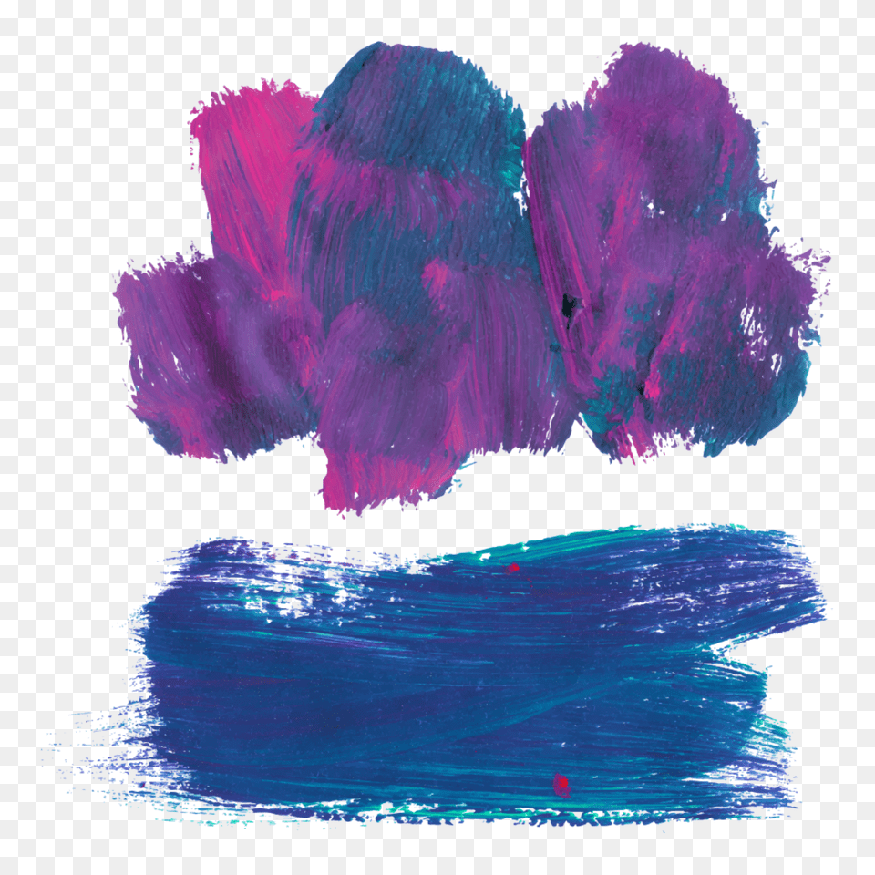 Ftestickers Watercolor Brushstrokes Blue Purple, Canvas, Art, Collage Png Image