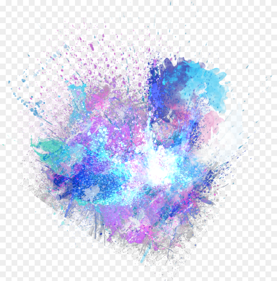 Ftestickers Watercolor Brushstrokes Blue White Colorful Visual Arts, Art, Graphics, Purple, Fireworks Png Image