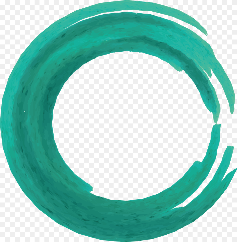 Ftestickers Watercolor Brushstrokes Circle Green, Nature, Night, Outdoors, Astronomy Free Transparent Png