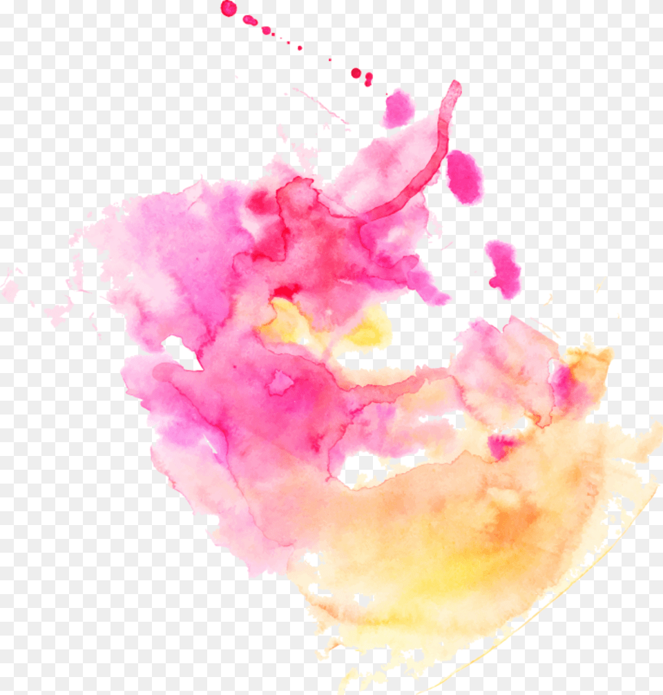 Ftestickers Watercolor Brushstrokes Pink Watercolor Stain Background, Flower, Petal, Plant Free Png