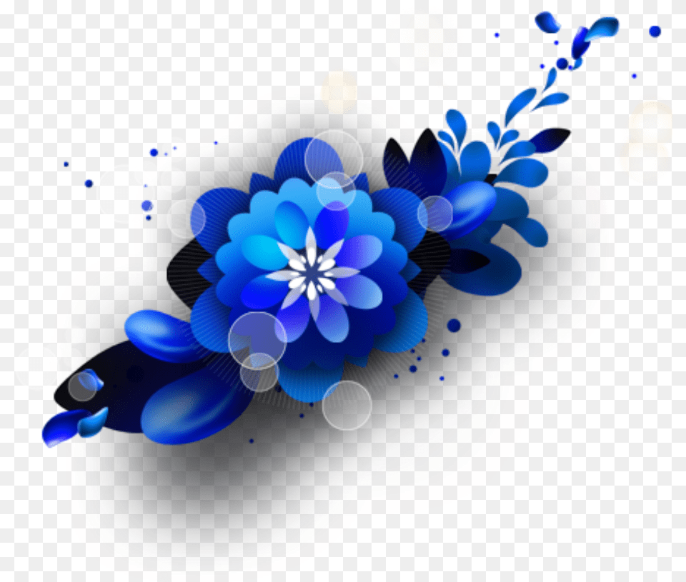 Ftestickers Watercolor Flowers Floralswag Blue Floral Background In Blue, Art, Floral Design, Graphics, Pattern Png Image