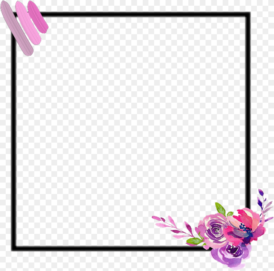 Ftestickers Watercolor Frame Flowers Watercolor Painting, Art, Pattern, Graphics, Glove Free Transparent Png