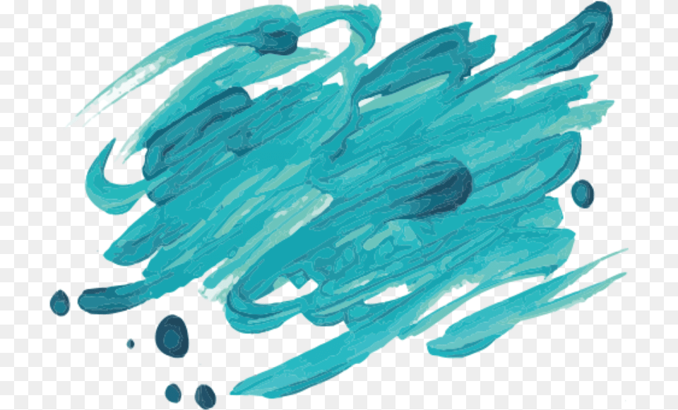 Ftestickers Watercolor Inkbrush Brushstrokes Teal Blue Sport Definition, Turquoise, Water, Sea, Outdoors Free Png Download