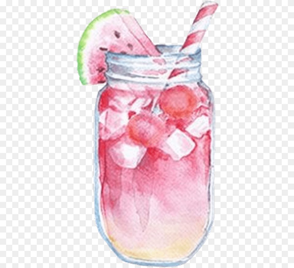 Ftestickers Watercolor Summer Beverage Cocktail Water Italian Soda Clip Art, Jar, Diaper, Food, Fruit Png