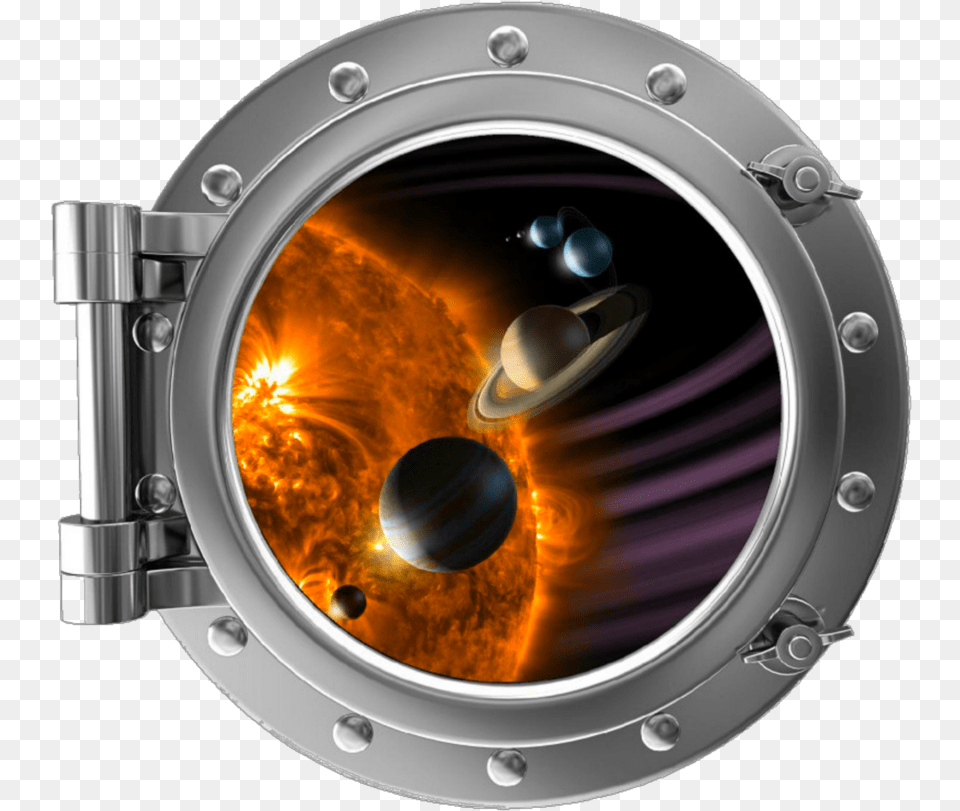 Ftestickers Window Porthole Space Planets 3d Wall Decal Rocket Launch, Astronomy, Outer Space Free Transparent Png