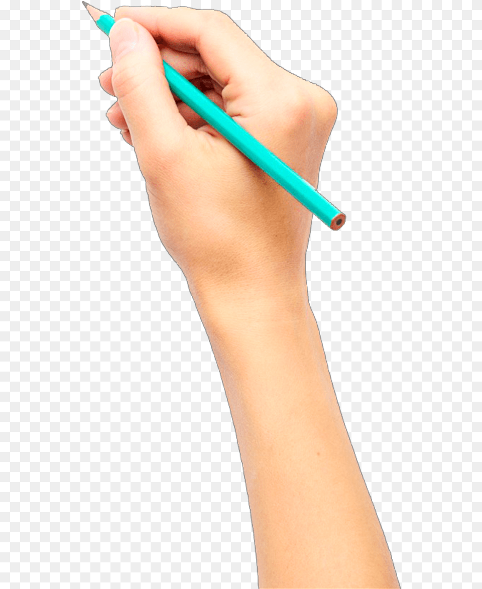 Ftestickers Woman Arm Hand Pencil Writing Hand Hold Pencil, Adult, Person, Female, Body Part Free Png Download