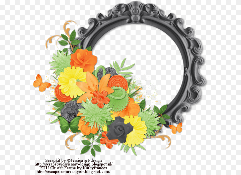 Ftu Cluster Frame Autumn Flowers Petal, Art, Pattern, Graphics, Floral Design Free Png Download