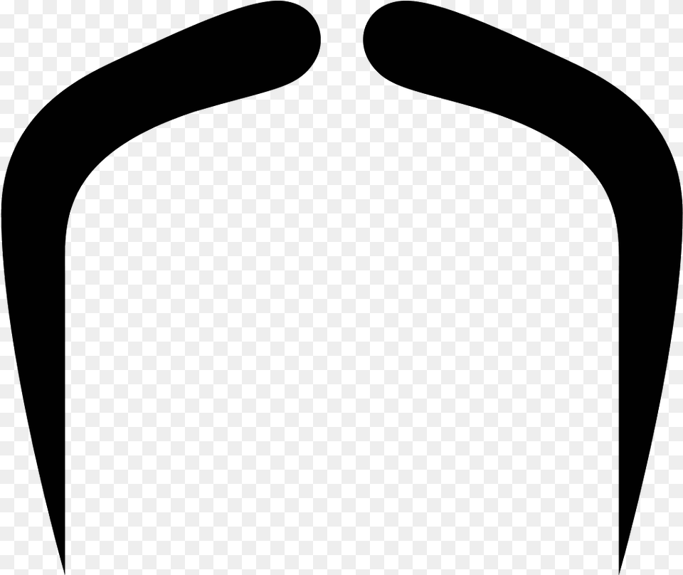 Fu Manchu Mustache Filled Icon Moustache Fu Man Chu, Gray Png