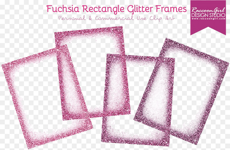 Fuchsia Border Frame Clipart For Designing Transparent Pink Glitter Border, Purple, Cross, Symbol Png Image