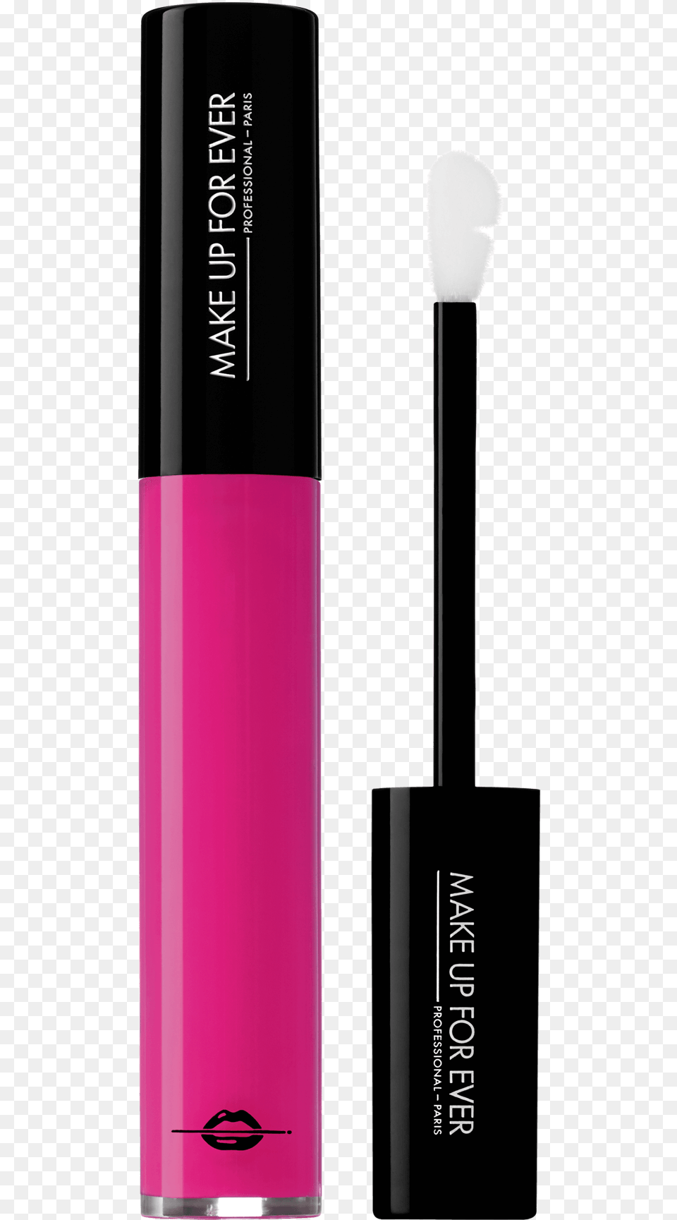 Fuchsia Pink Lip Lacquer Make Up For Ever Artist Plexi Gloss Lip, Cosmetics, Mascara Png Image
