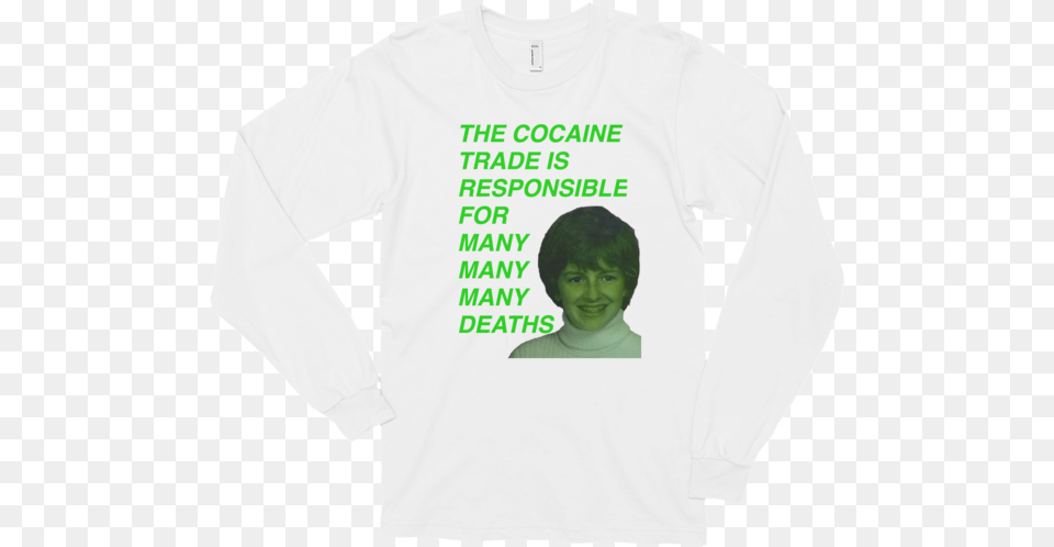 Fuck Cocaine Long Sleeve Sweater, Long Sleeve, Clothing, T-shirt, Shirt Free Transparent Png