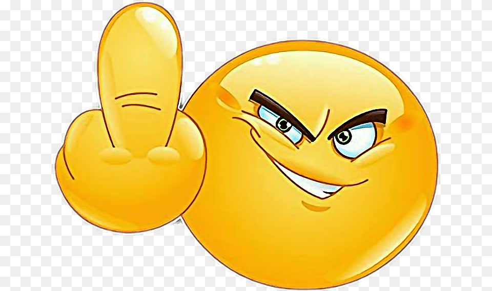 Fuck Emoji Middle Finger Emoticon, Balloon Free Transparent Png