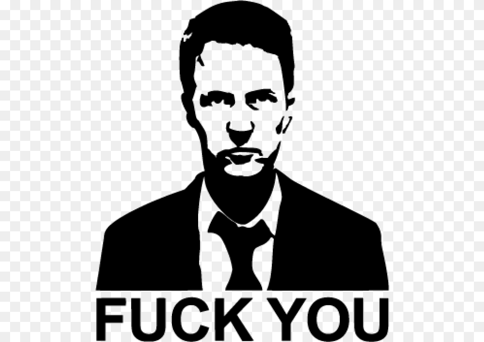 Fuck You Fuck You Fight Club, Accessories, Stencil, Portrait, Photography Free Png