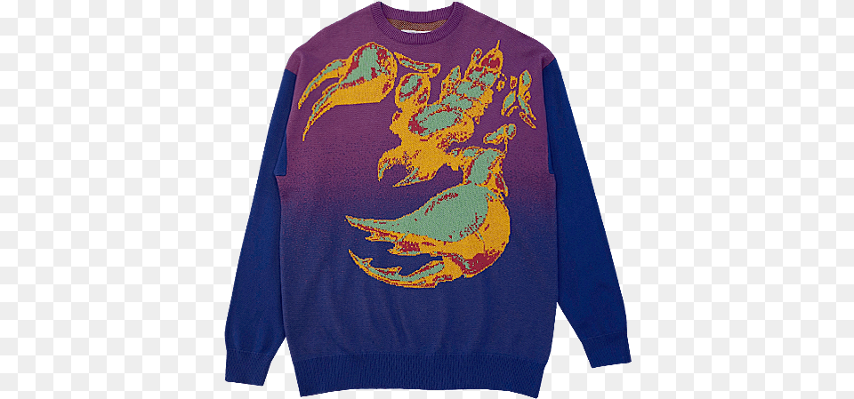 Fucking Awesome Scorpion Knit Sweater Purple Preview Fucking Awesome Scorpion Sweater, Clothing, Knitwear, Sweatshirt, Hoodie Free Png Download