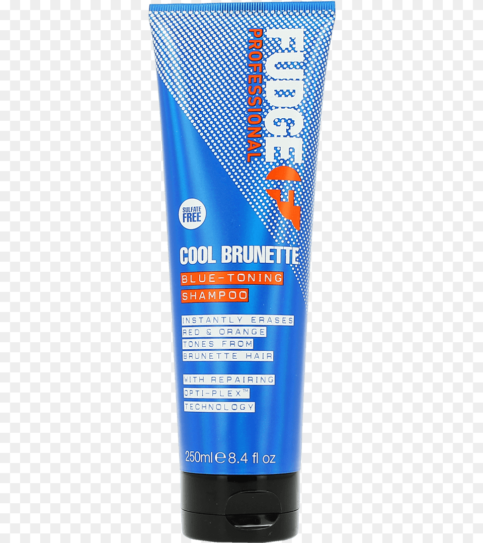 Fudge Cool Brunette Blue Toning Shampoo 250ml Hair Care, Bottle, Cosmetics, Sunscreen, Can Png