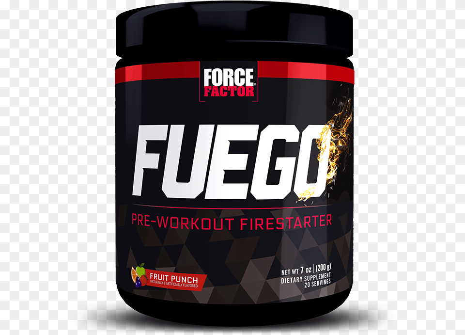 Fuego Fruit Punch 20 Serving Tub Pre Workout Firestarter Bodybuilding Supplement, Bottle, Can, Tin Free Png