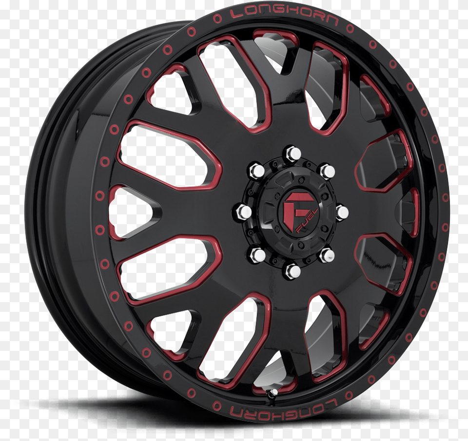 Fuel Dually Wheels Ff19d Black And Red Dually Wheels, Alloy Wheel, Car, Car Wheel, Machine Png