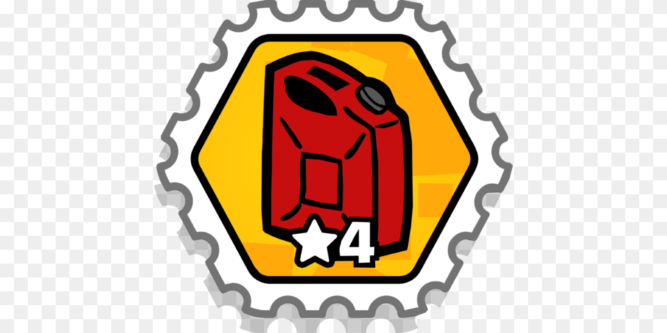 Fuel Rank 4 Stamp For Infobox Club Penguin Crab Battle Stamp Puffle Launch, Symbol, Ammunition, Grenade, Weapon Png Image