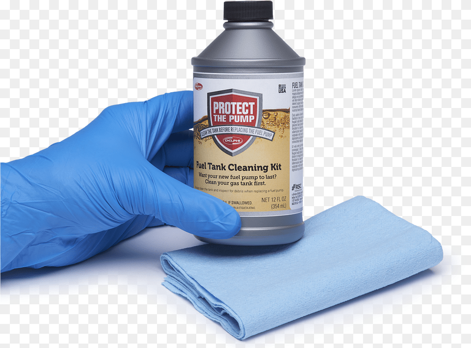 Fuel Tank Cleaning Kit Fc01 Delphi, Clothing, Glove, Person, Can Png