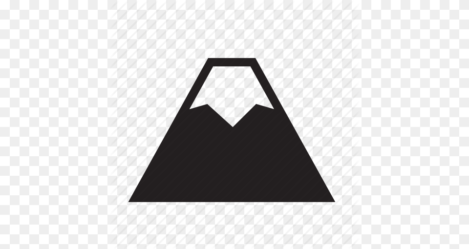 Fuji Japan Mount Mountain Nature Snow Volcano Icon, Accessories, Bag, Handbag, Triangle Free Png