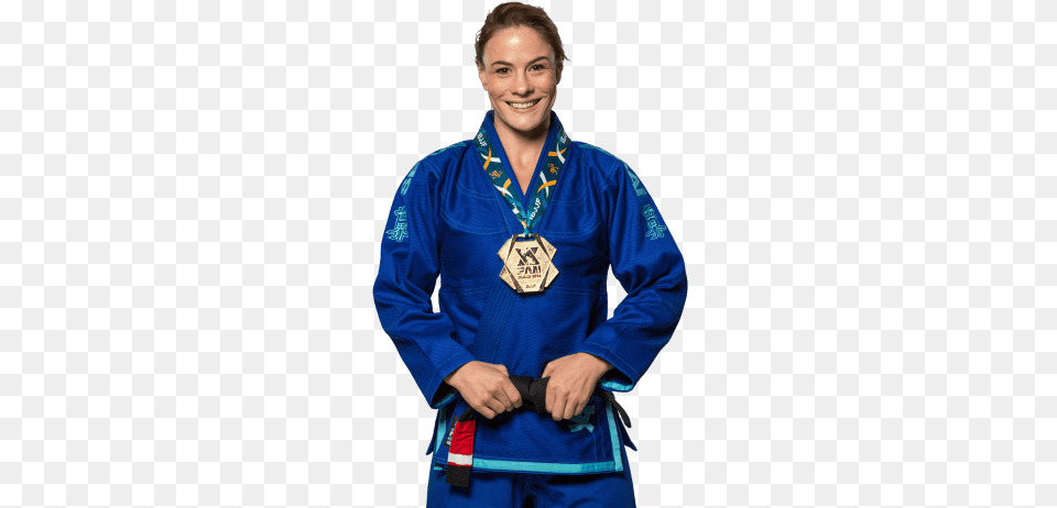 Fuji Sekai Womens Front Belt Blue Fighters Arsenal Brazilian Jiu Jitsu Gi, Formal Wear, Clothing, Dress, Adult Png Image
