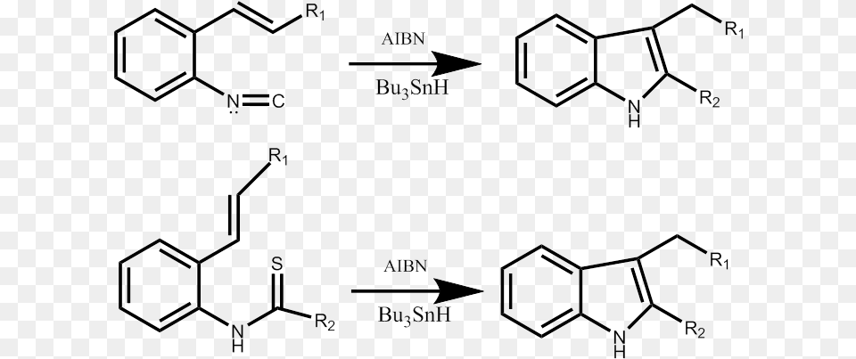 Fukuyama Indole Synthesis Showing Both Potential Starting Fukuyama Synthesis, Diagram Png Image