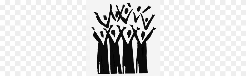 Full Black Choir Clip Art, Person, People, Graduation, Stencil Png Image