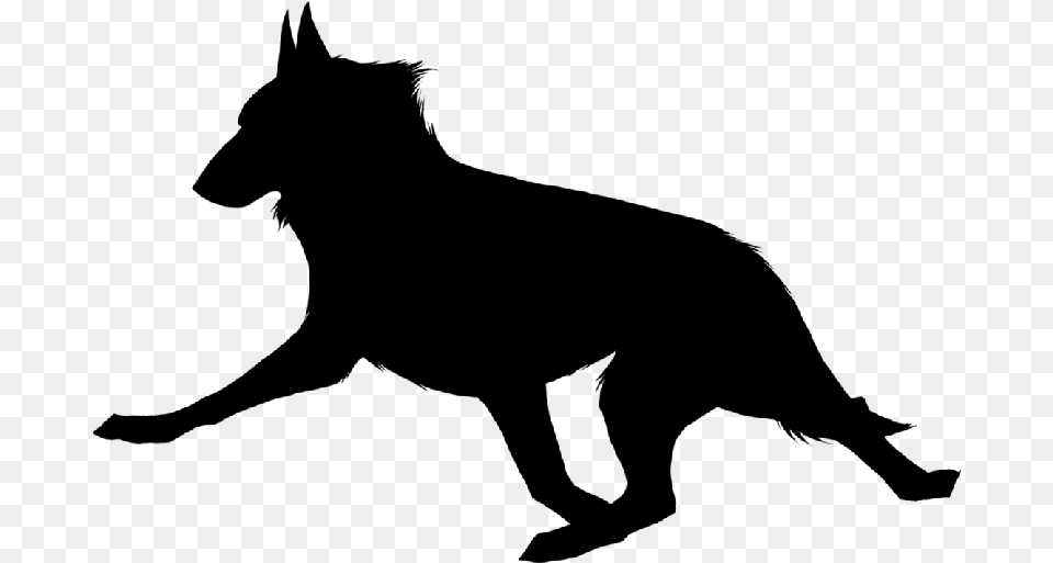 Full Black Running Dog Silhouette By Endworldk Running Dog Silhouette, Gray Png Image