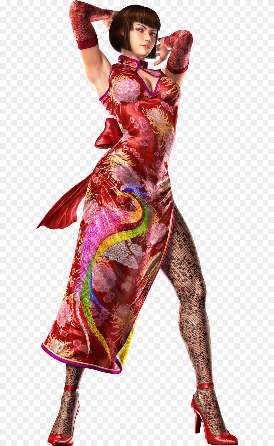 Full Body Cg Art Anna Williams Tekken, Clothing, Dress, Adult, Person Free Transparent Png