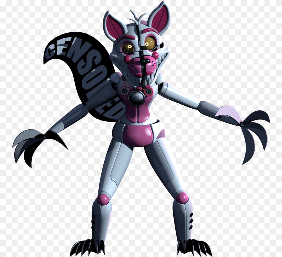 Full Body Fnaf Funtime Foxy, Robot, Person Png