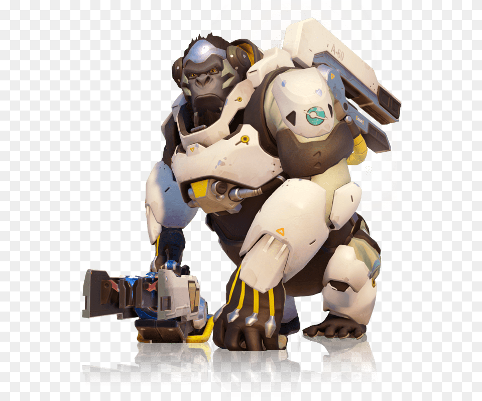 Full Body Stickpng Overwatch Winston, Robot, Adult, Male, Man Free Transparent Png
