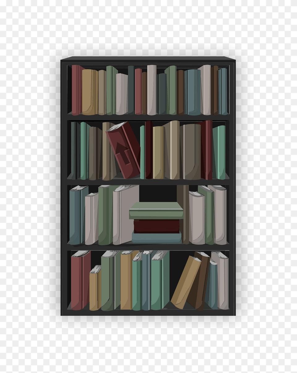 Full Bookcase Clipart, Book, Crib, Furniture, Indoors Png
