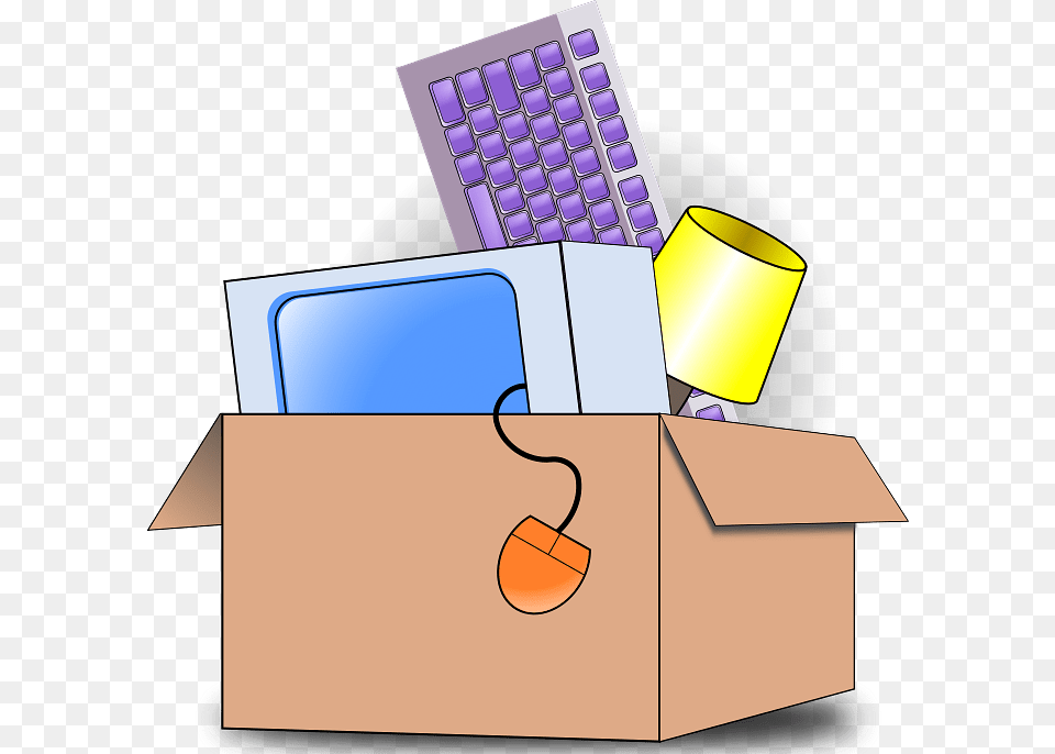 Full Cardboard Box, Computer, Computer Hardware, Computer Keyboard, Electronics Png