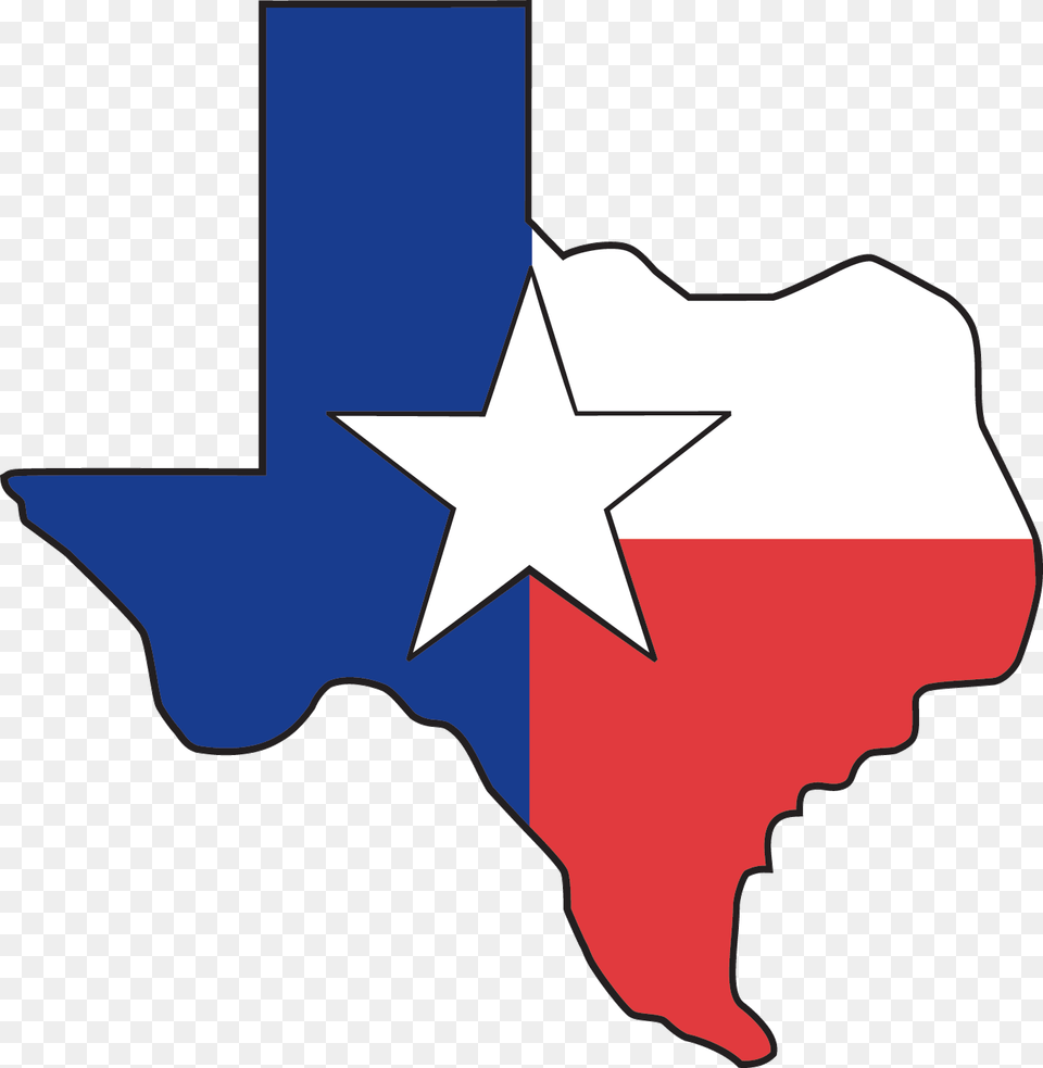 Full Color With Transparent Background Lone Star Clip Art, Star Symbol, Symbol Free Png Download