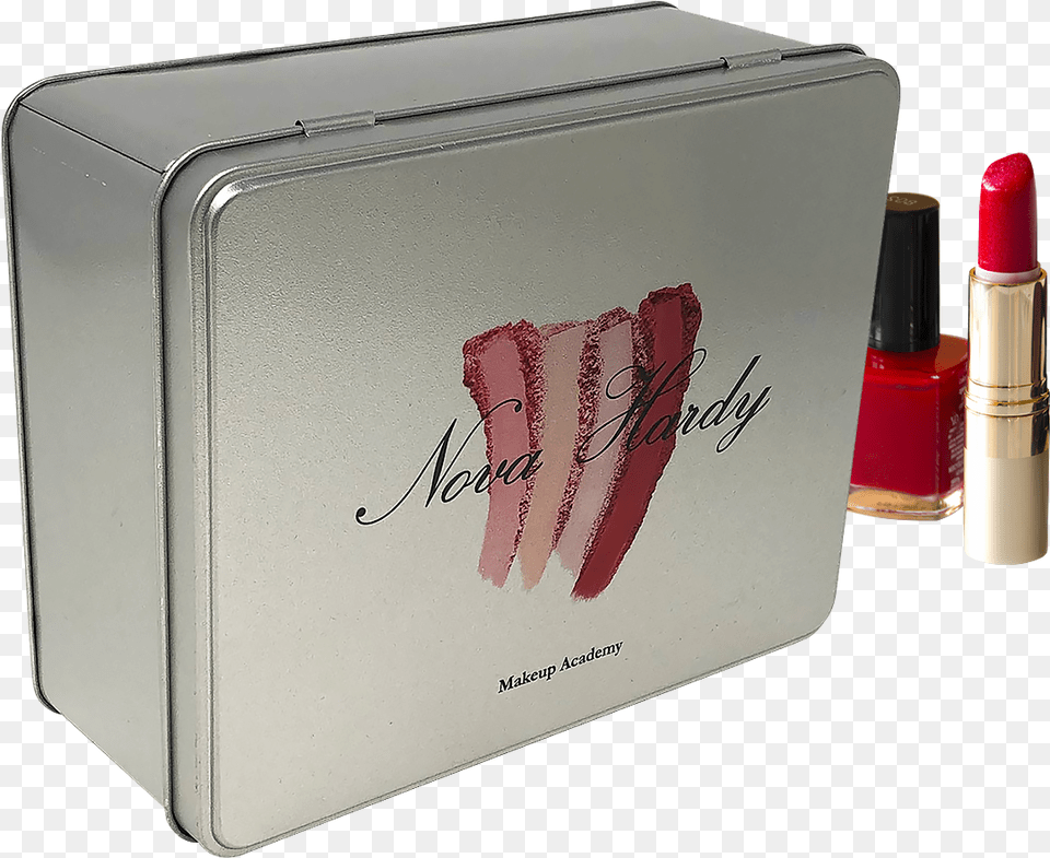 Full Colour Printed Rectangular Tin Boxes Hinged Lid, Cosmetics, Lipstick Png