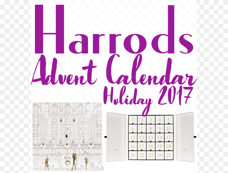 Full Contents And Spoilers Of The Harrods Beauty Advent Paper, Architecture, Building, Text, Person Free Png
