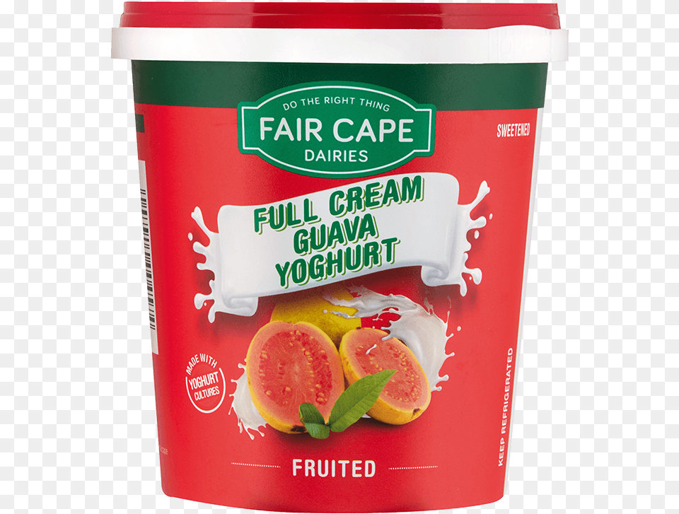 Full Cream Fruited Guava 1kg Fair Cape Dairies, Yogurt, Dessert, Food, Produce Png