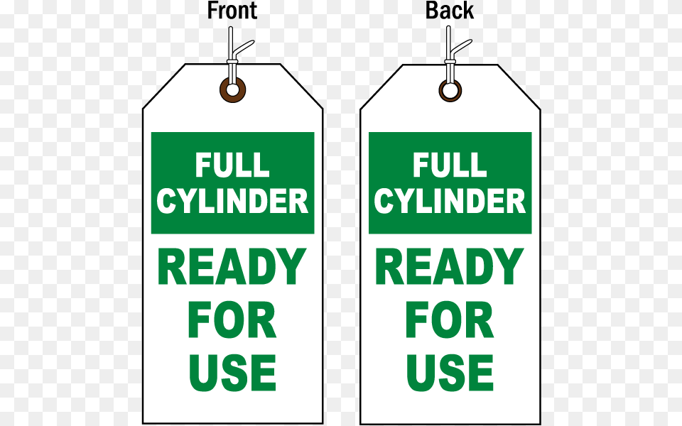 Full Cylinder Status Tag Sign, Symbol, Text Png