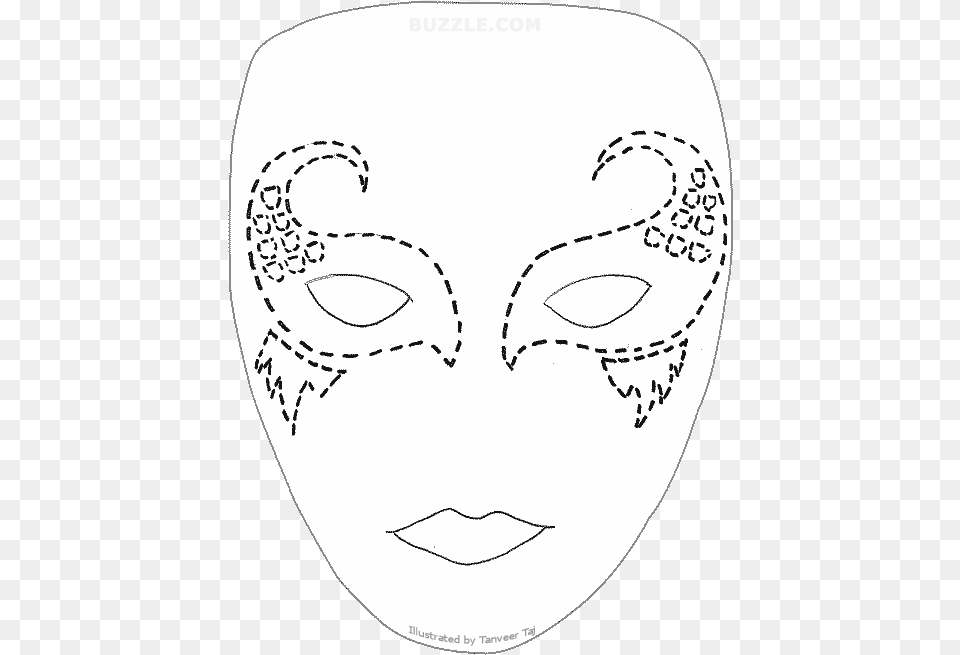 Full Face Mask Outline, Head, Person, Adult, Bride Free Transparent Png