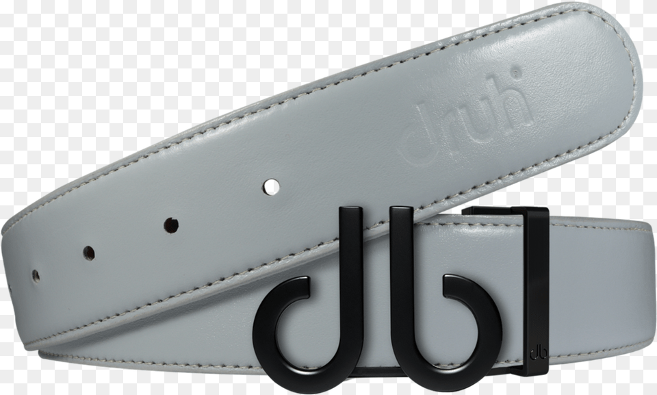 Full Grain Leather Belt In Grey With Matte Black Db Belt, Accessories, Buckle, Strap, Electronics Free Transparent Png