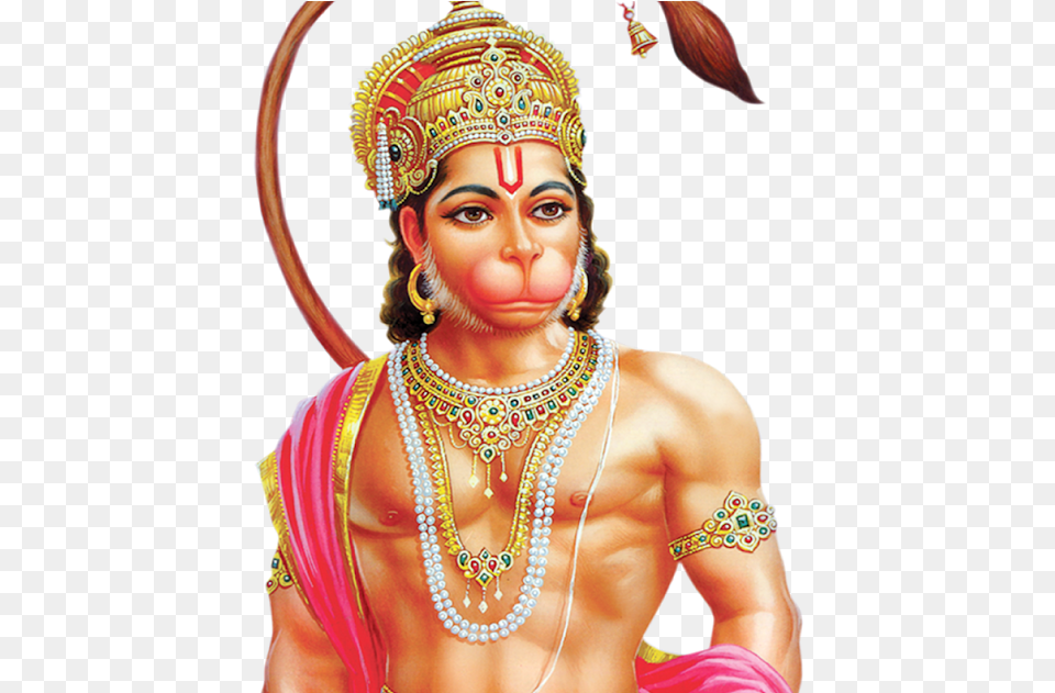 Full Hd Bajrang Bali, Head, Person, Necklace, Jewelry Free Png Download