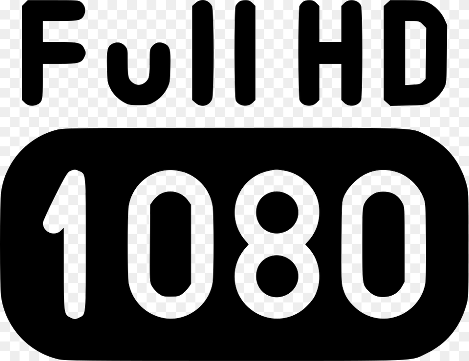 Full Hd Full Hd Icon, Text, Symbol, License Plate, Number Png Image