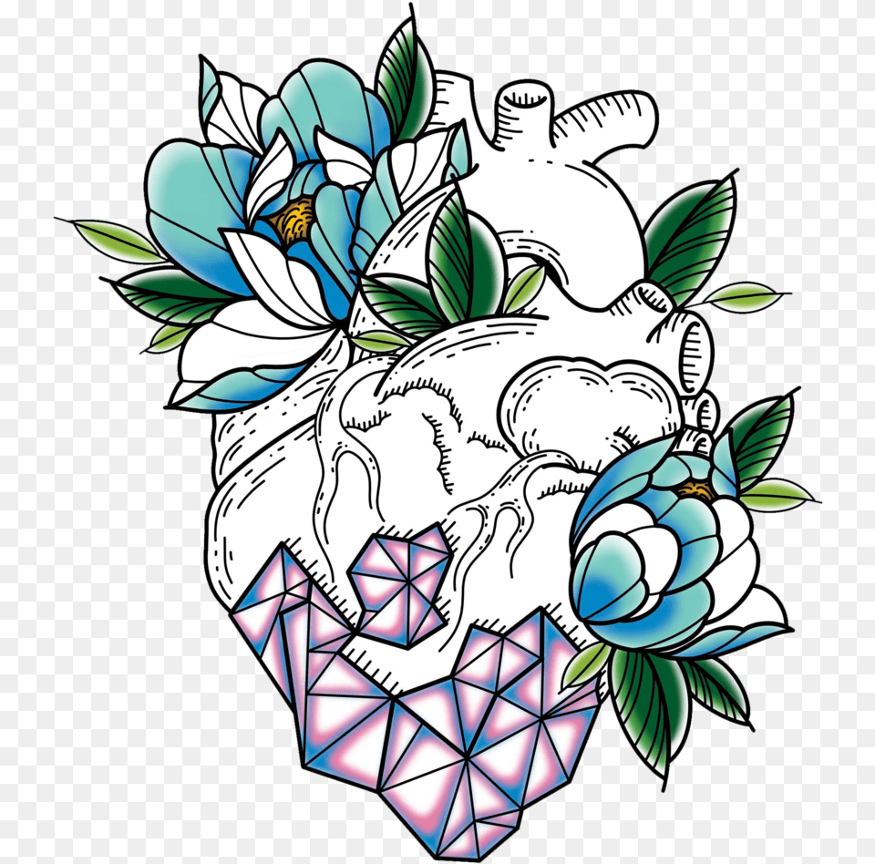 Full Heart Piercings Transparent, Art, Floral Design, Graphics, Pattern Free Png