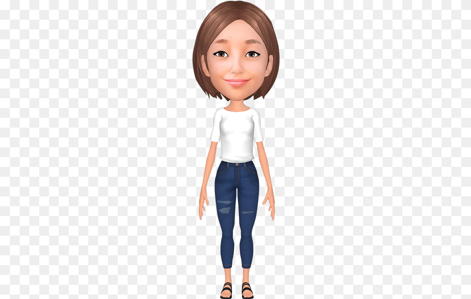 Full Length Ar Emoji Emoji, Clothing, Pants, Person, Doll Free Png