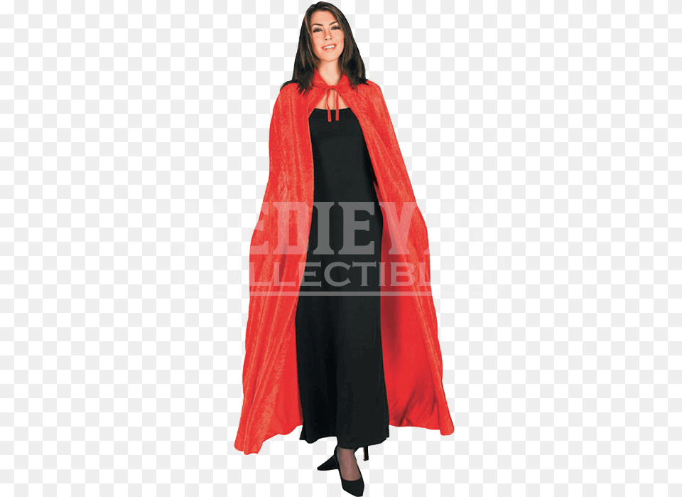 Full Length Red Velvet Costume Cape Rubies Red Velvet Cape Costume Accessory, Adult, Clothing, Fashion, Female Free Png Download
